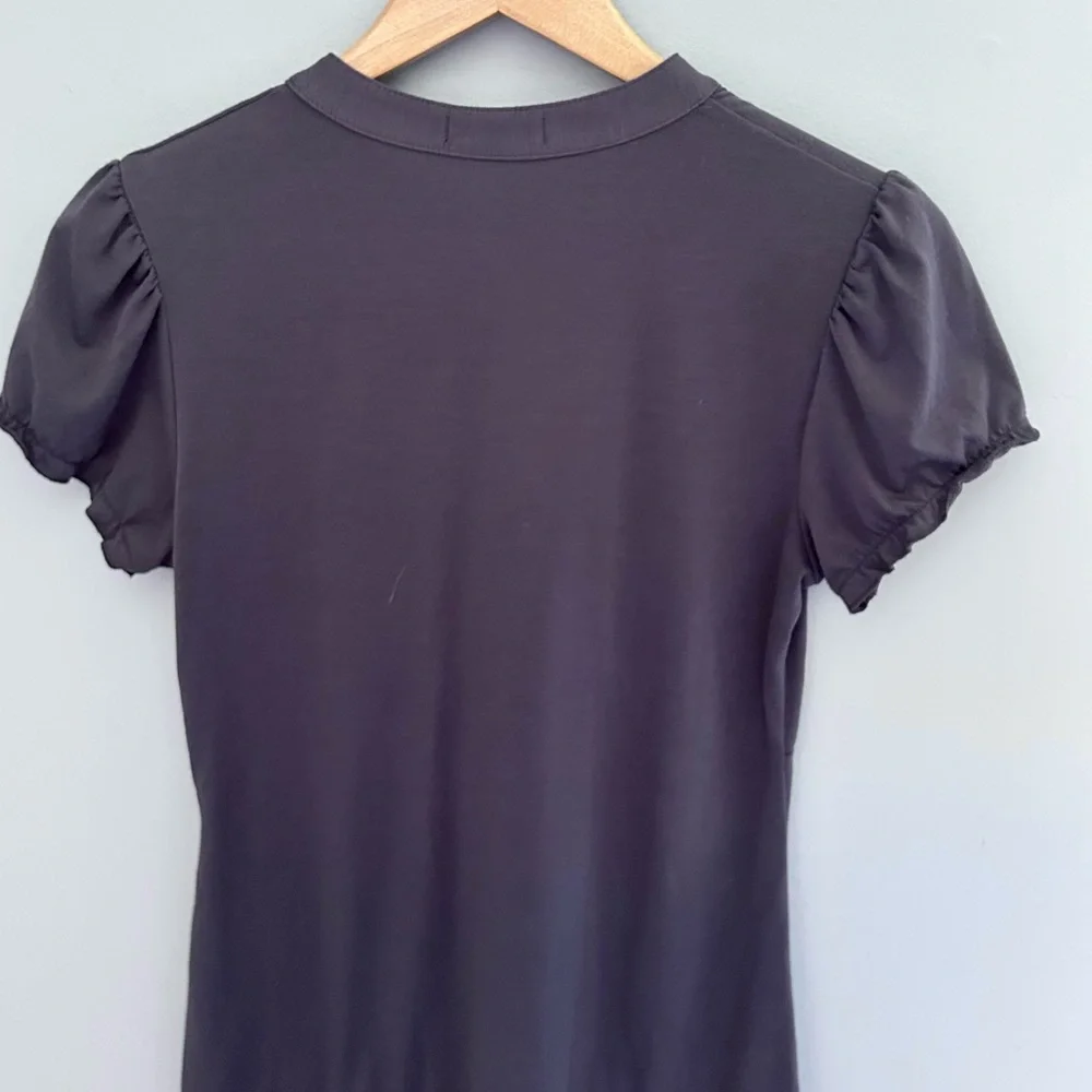 Y2K Vintage Ruffled Babydoll Top Purple Gray Size Medium - Picture 9 of 12